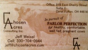 chosen acres business card